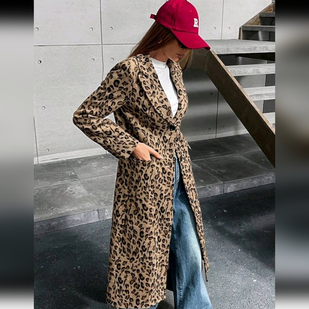 Fashionable Minimalist Versatile Leopard Print Knitted Stand - Picture 7 of 8